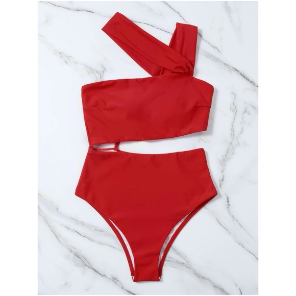 white cut out high waisted strappy monokini boho - Picture 4 of 8